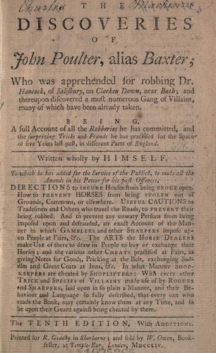 Cover for The discoveries of John Poulter, alias Baxter