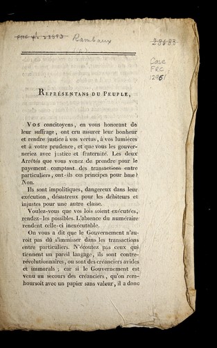 Cover for Repre sentans du peuple