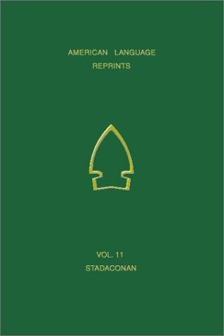 Cover for A vocabulary of Stadaconan