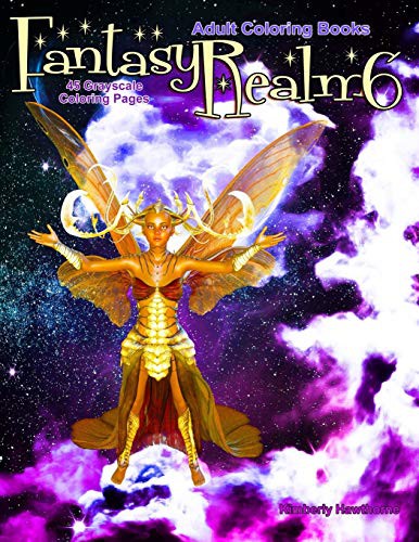 Cover for Adult Coloring Books Fantasy Realm 6