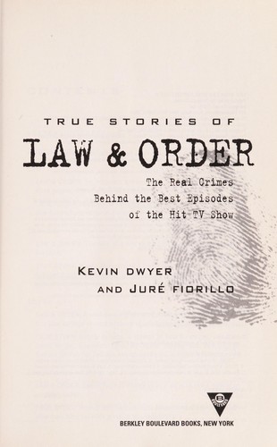 Cover for True stories of Law & order