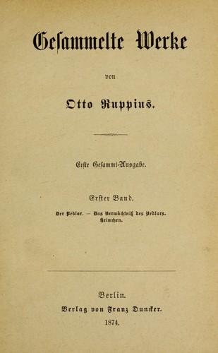 Cover for Gesammelte Werke