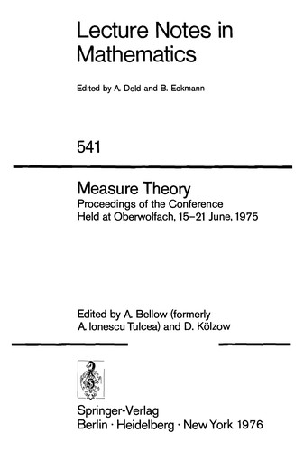 Cover for Measure theory