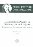 Cover for Mathematical physics in mathematics and physics