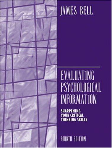 Cover for Evaluating Psychological Information (4th Edition)