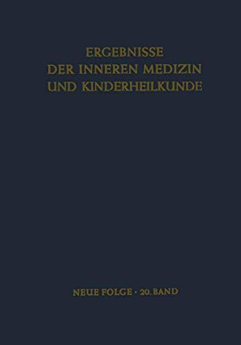 Cover for Ergebnisse der Inneren Medizin und Kinderheilkunde