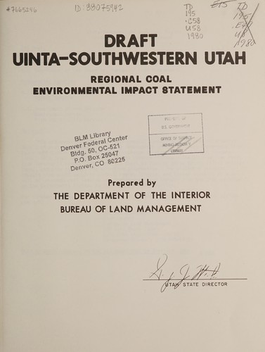 Cover for Uinta-southwestern Utah