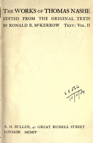 Cover for Works.