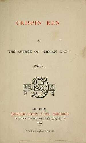 Cover for Crispin Ken