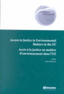 Cover for Access to justice in environmental matters in the EU =