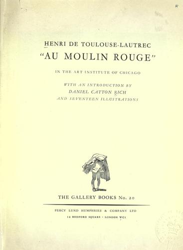 Cover for Henri de Toulouse-Lautrec