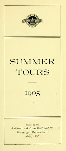 Cover for Summer tours, 1905.