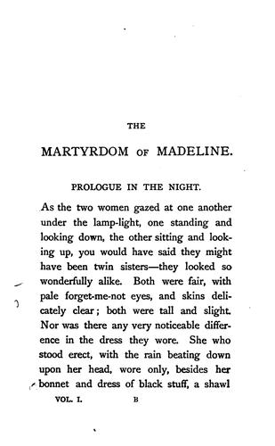 Cover for The martyrdom of Madeline