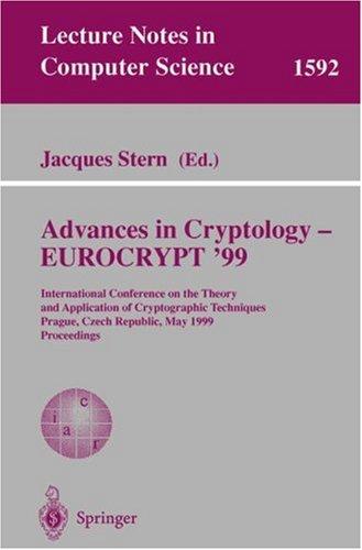 Cover for Advances in Cryptology - EUROCRYPT '99