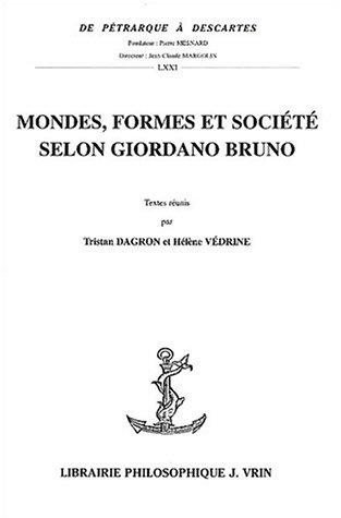Cover for Mondes, formes et société selon Giordano Bruno