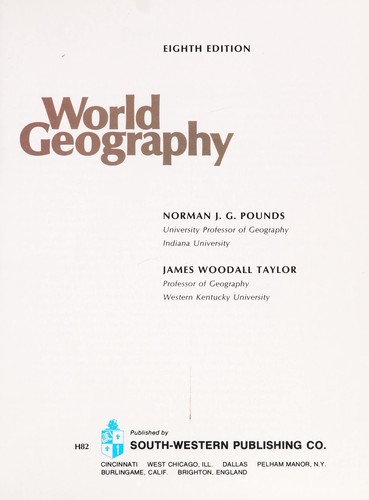 Cover for World geography