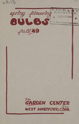Cover for Spring flowering bulbs, fall '49