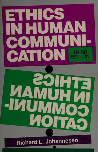 Cover for Ethics in human communication