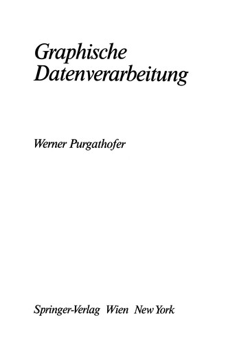 Cover for Graphische Datenverarbeitung