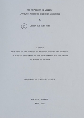 Cover for Automatic telephone directory assistance