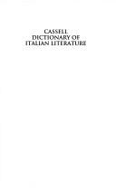 Cover for Cassell Dictionary Italian Literature