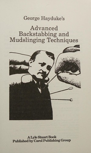 Cover for Advanced Backstabbing and Mudslinging Techniques