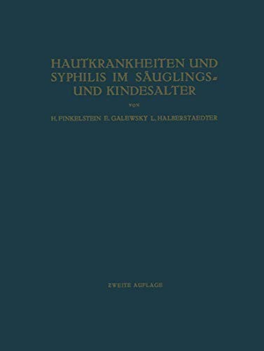 Cover for Hautkrankheiten und Syphilis im Säuglings- und Kindesalter
