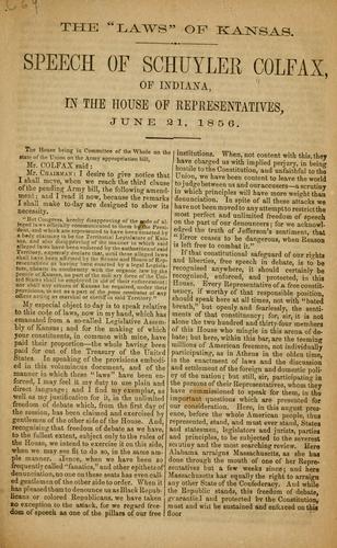 Cover for "laws" of Kansas.