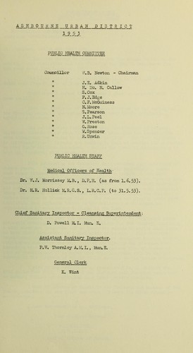 Cover for [Report 1953]