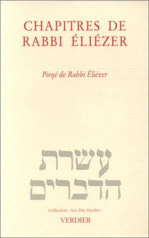 Cover for Chapitres de rabbi Eliézer