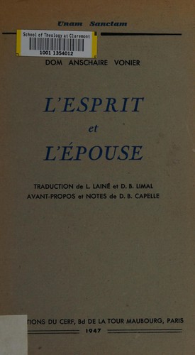 Cover for L'esprit et l'épouse