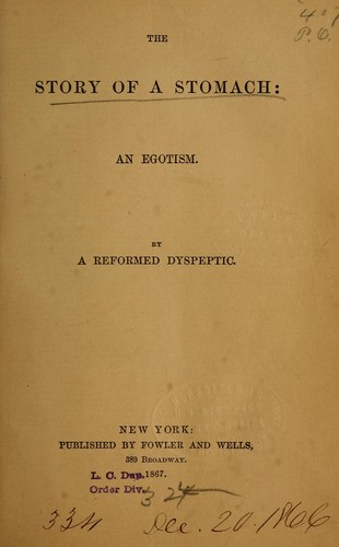 Cover for The story of a stomach