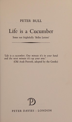 Cover for Life is a cucumber