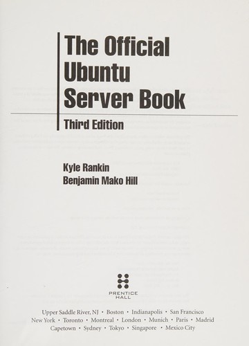 Cover for The official Ubuntu server book