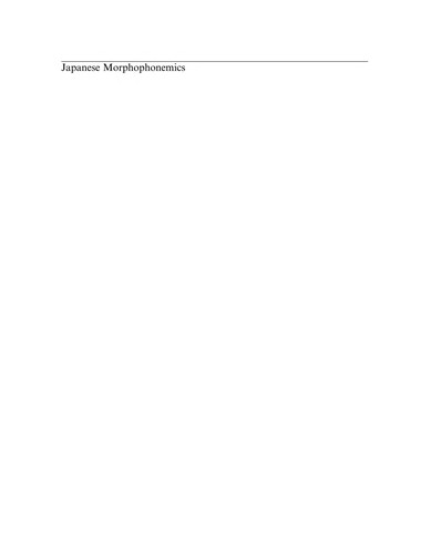 Cover for Japanese morphophonemics
