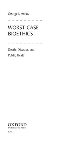 Cover for Worst case bioethics