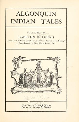Cover for Algonquin Indian tales