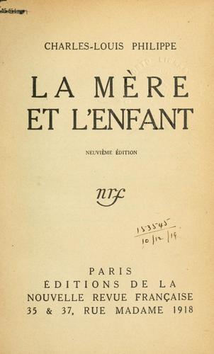 Cover for mère et l'enfant.