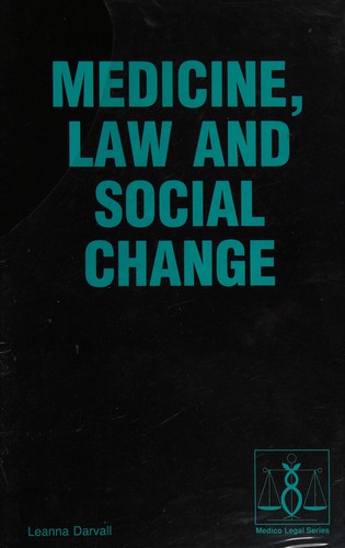 Cover for Medicine, law, and social change