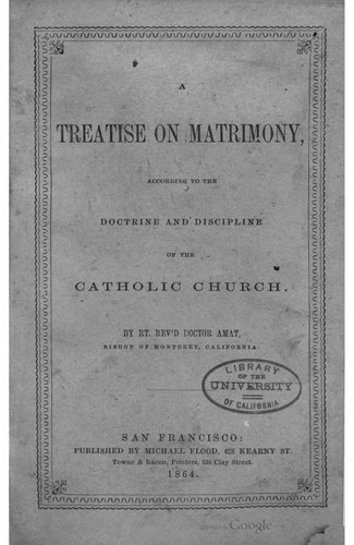Cover for A treatise on matrimony