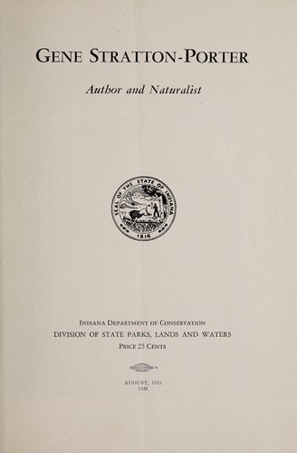 Cover for Gene Stratton-Porter