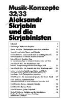 Cover for Aleksandr Skrjabin und die Skrjabinisten.