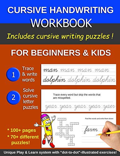 Cover for Cursive Handwriting Workbook for Beginners & Kids