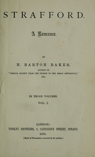 Cover for Strafford