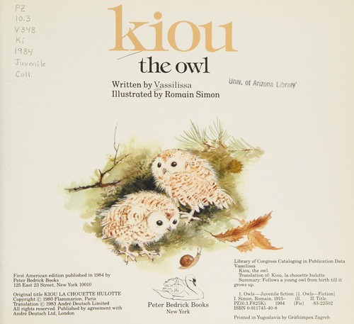 Cover for Kiou, the owl