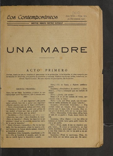 Cover for Una madre