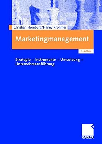 Cover for Marketingmanagement: Strategie - Instrumente - Umsetzung - Unternehmensführung (German Edition)