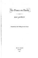 Cover for No peace on earth
