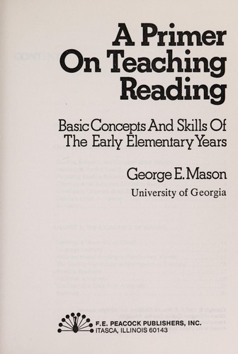 Cover for A primer on teaching reading