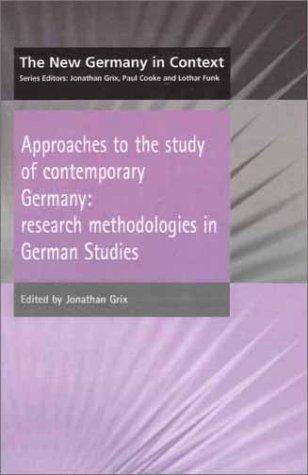 Cover for Approaches to the Study of Contemporary Germany